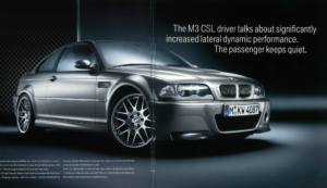 M3 CSL – E46【削ぎ落とすことで到達した、M3の最高到達点】